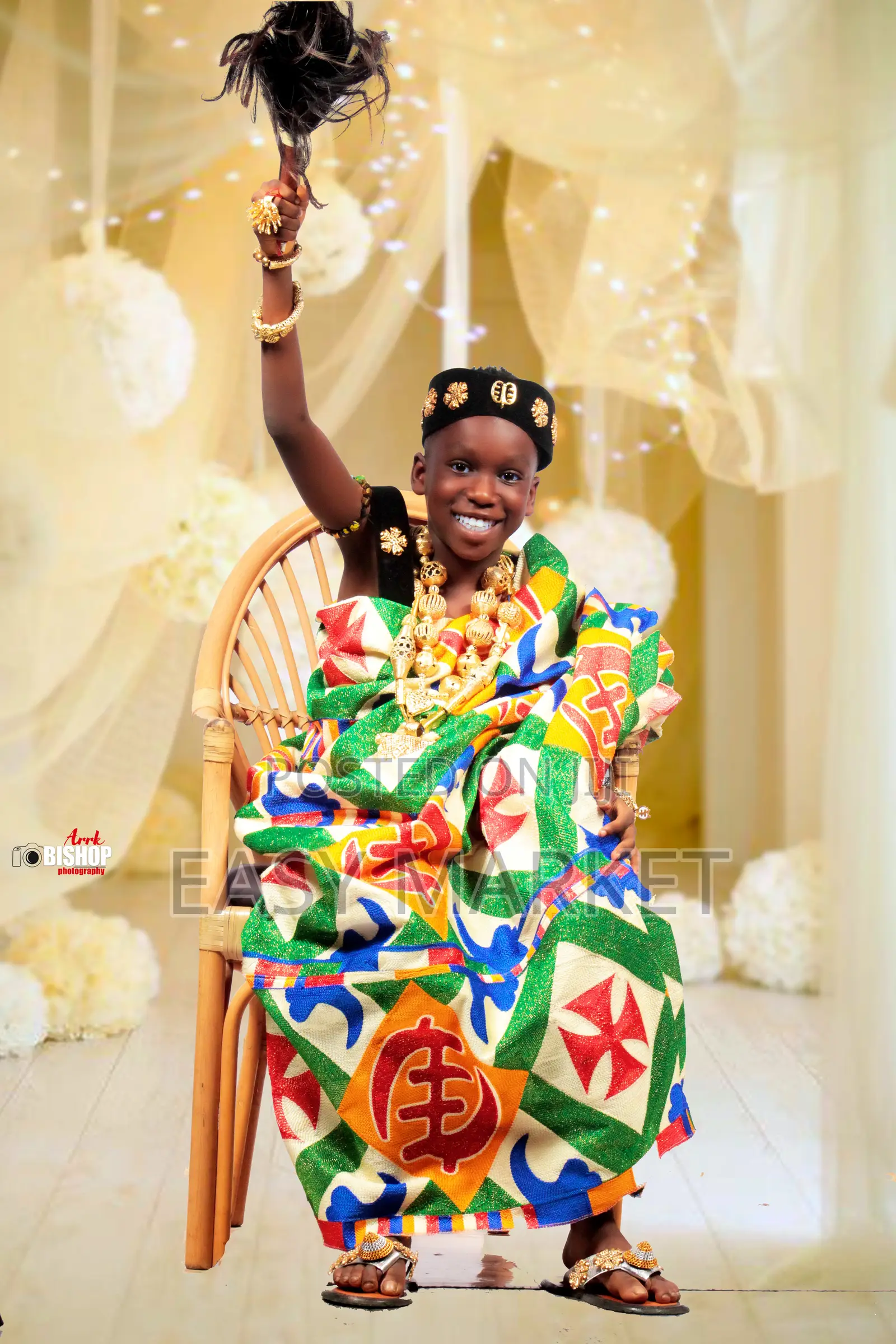 Gold Accessories With Kente for All Ages