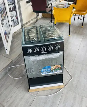 Lovely Design Nasco 4 Gas Burner With Oven and Grill, Black