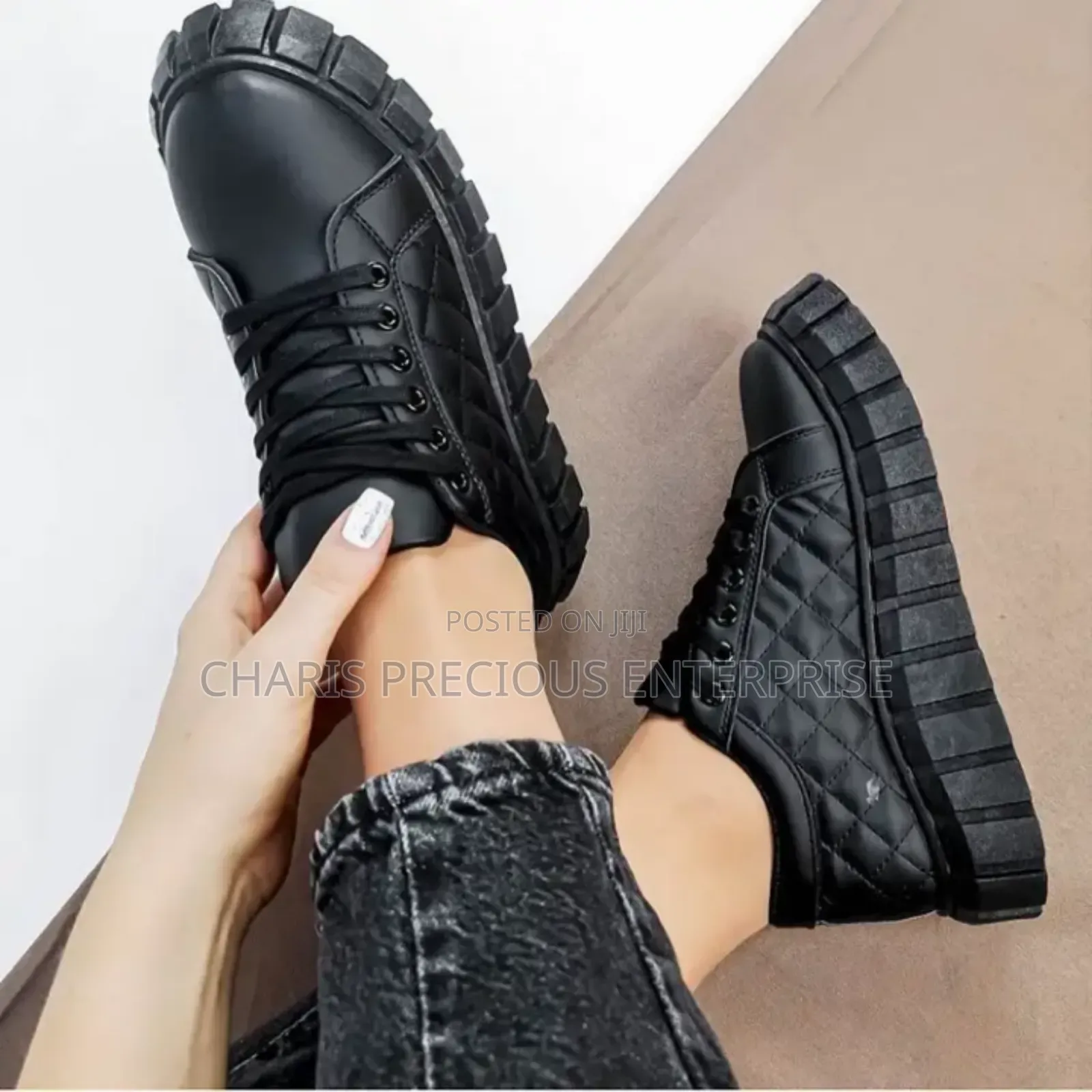 Women's Sneakers Platform Leather Shoes