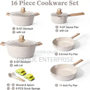 Non Stick Granite Cookware Free Ladles Cleaning Sponges