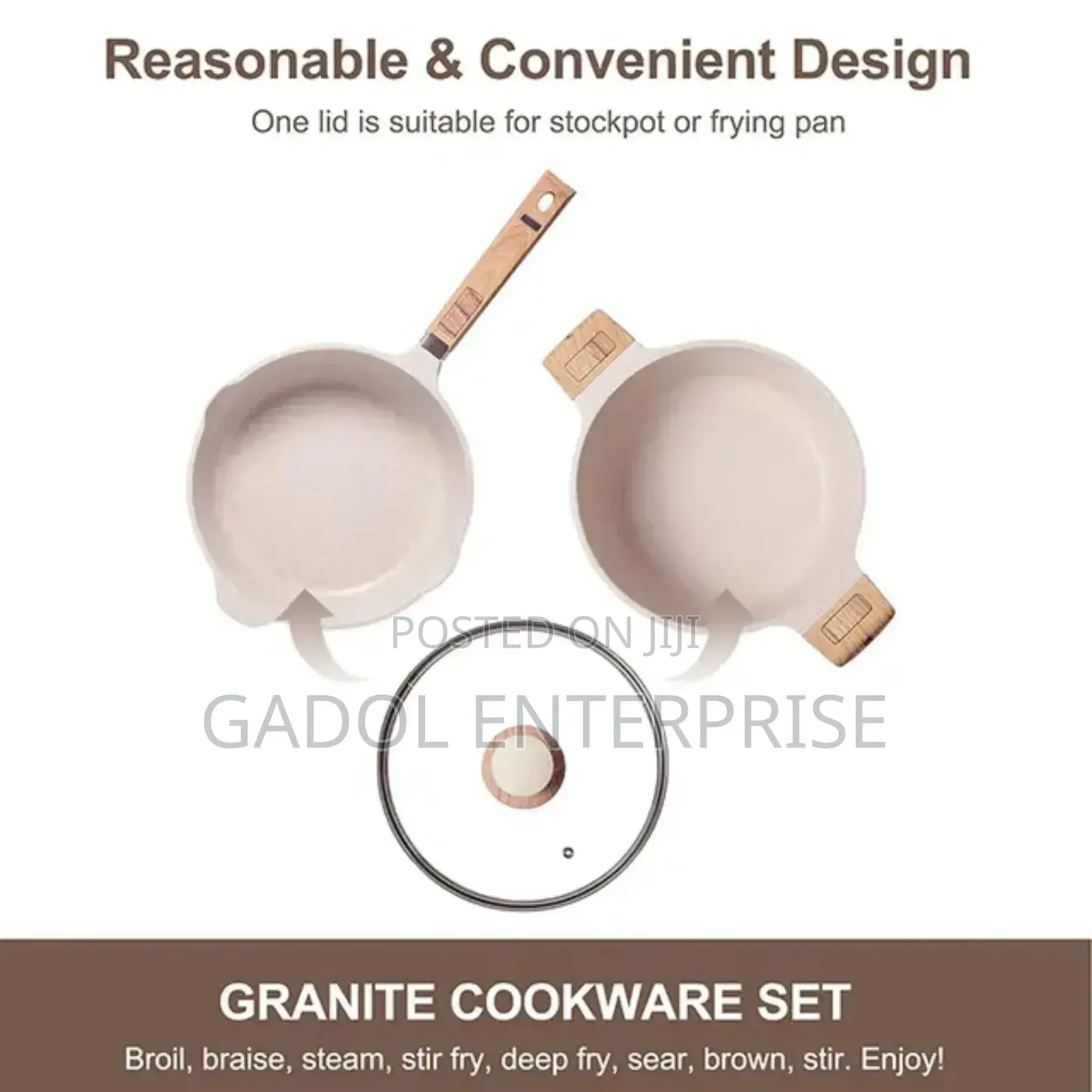 Non Stick Granite Cookware Free Ladles Cleaning Sponges