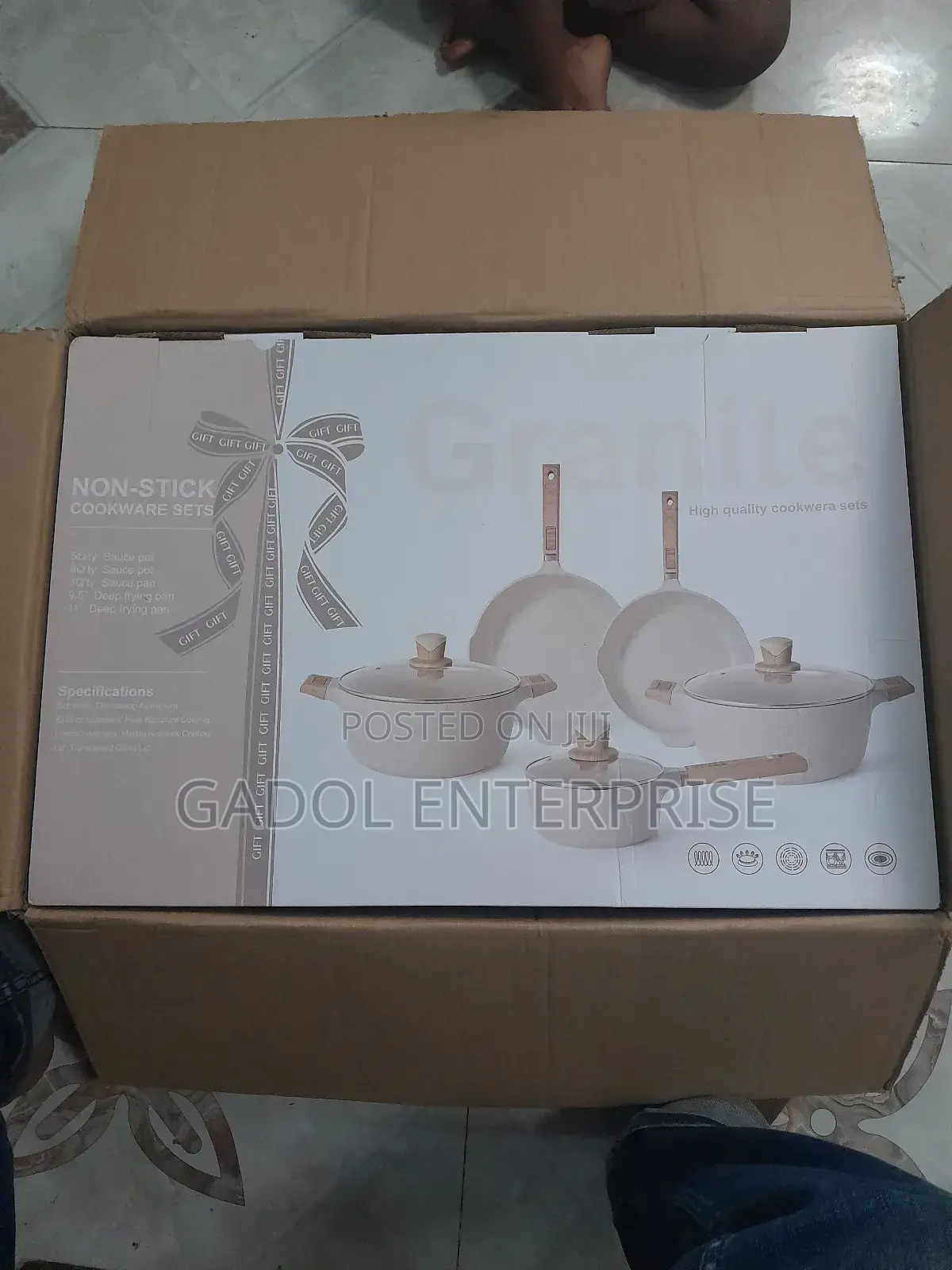 Non Stick Granite Cookware Free Ladles Cleaning Sponges
