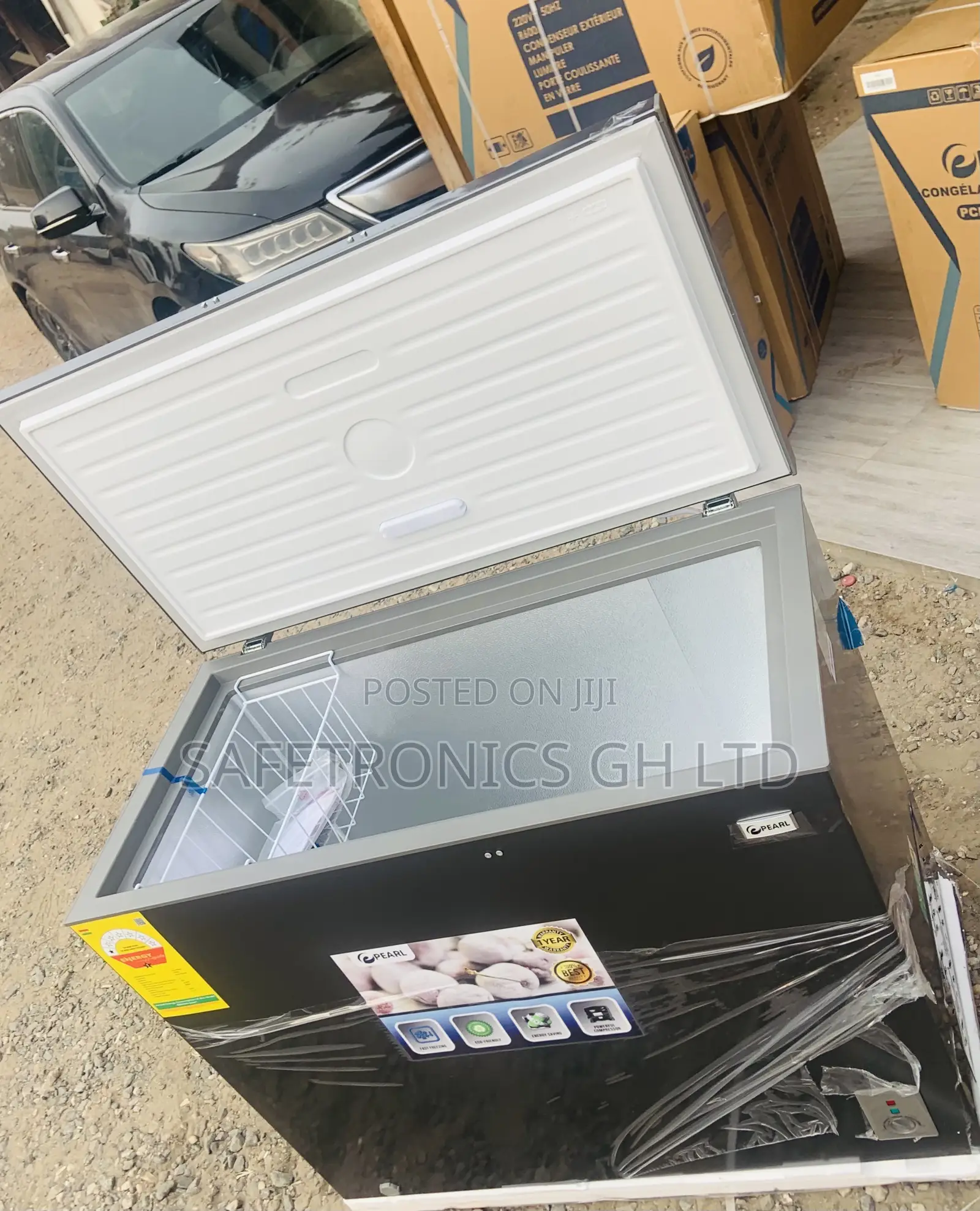 Pearl Iceguard 250 Liters Dark Grey Singledoor Chestfreezer