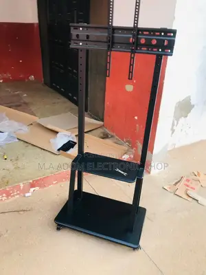 Tv Pedestal With Rolling Tyres 32”-75”