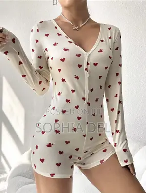 Ladies Love Print Jumpsuit