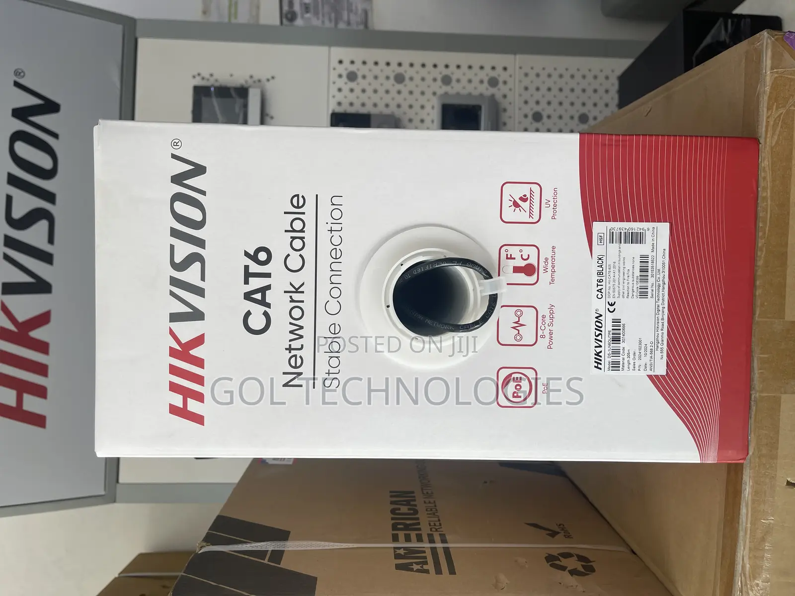 Hikvision Pure Copper Cat6 Cable Ds-1ln6outpe Full Copper