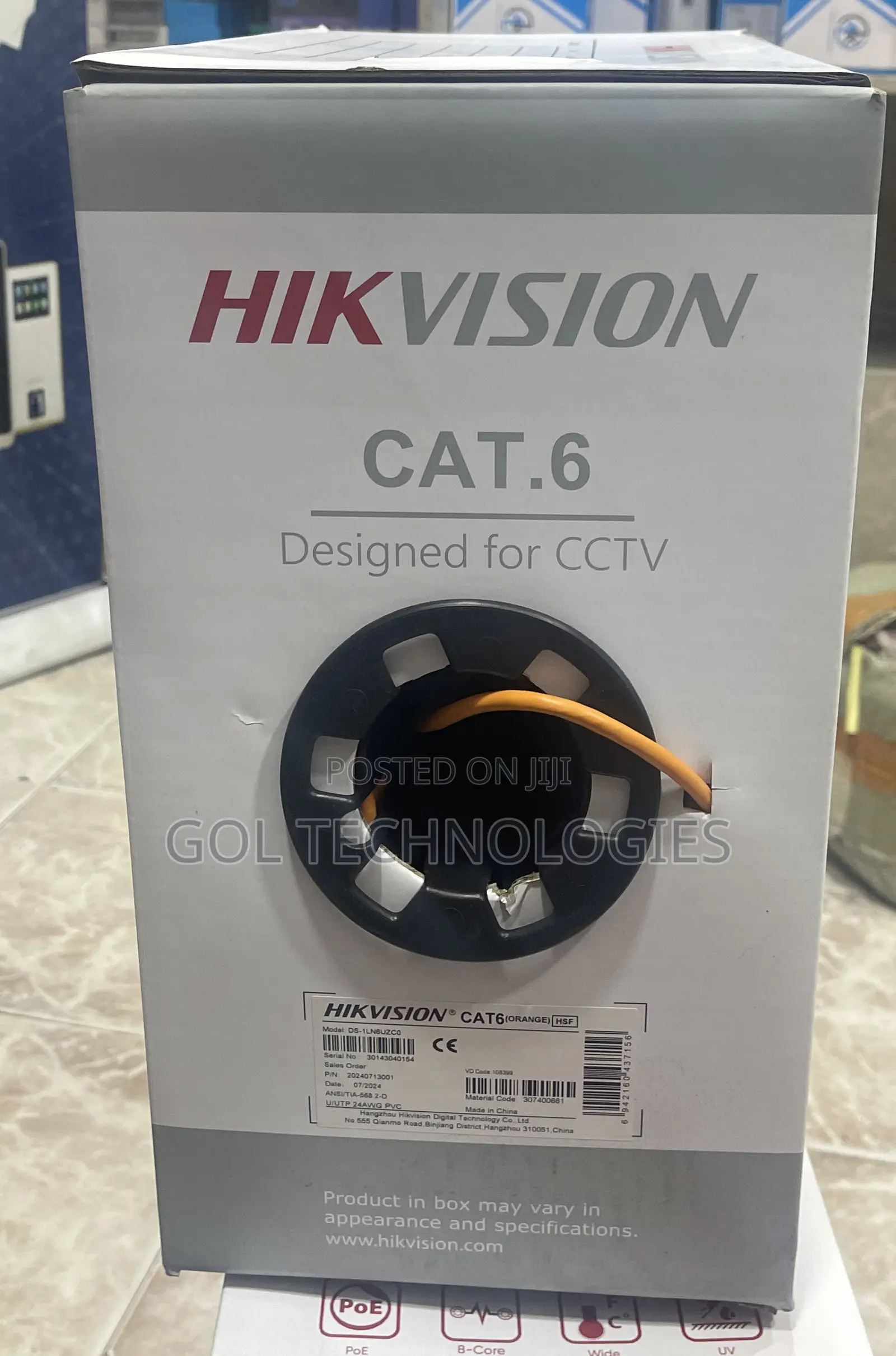 Hikvision Full Copper Cable 305m Ds-1ln6uzc0 100% Cpper Cat6