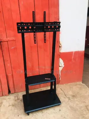 Black Tv Trolley For Led Screens Fits 32”-70”