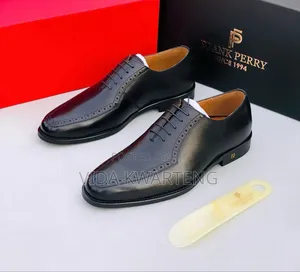 Frank Perry Office Wear Black Leather Shoes