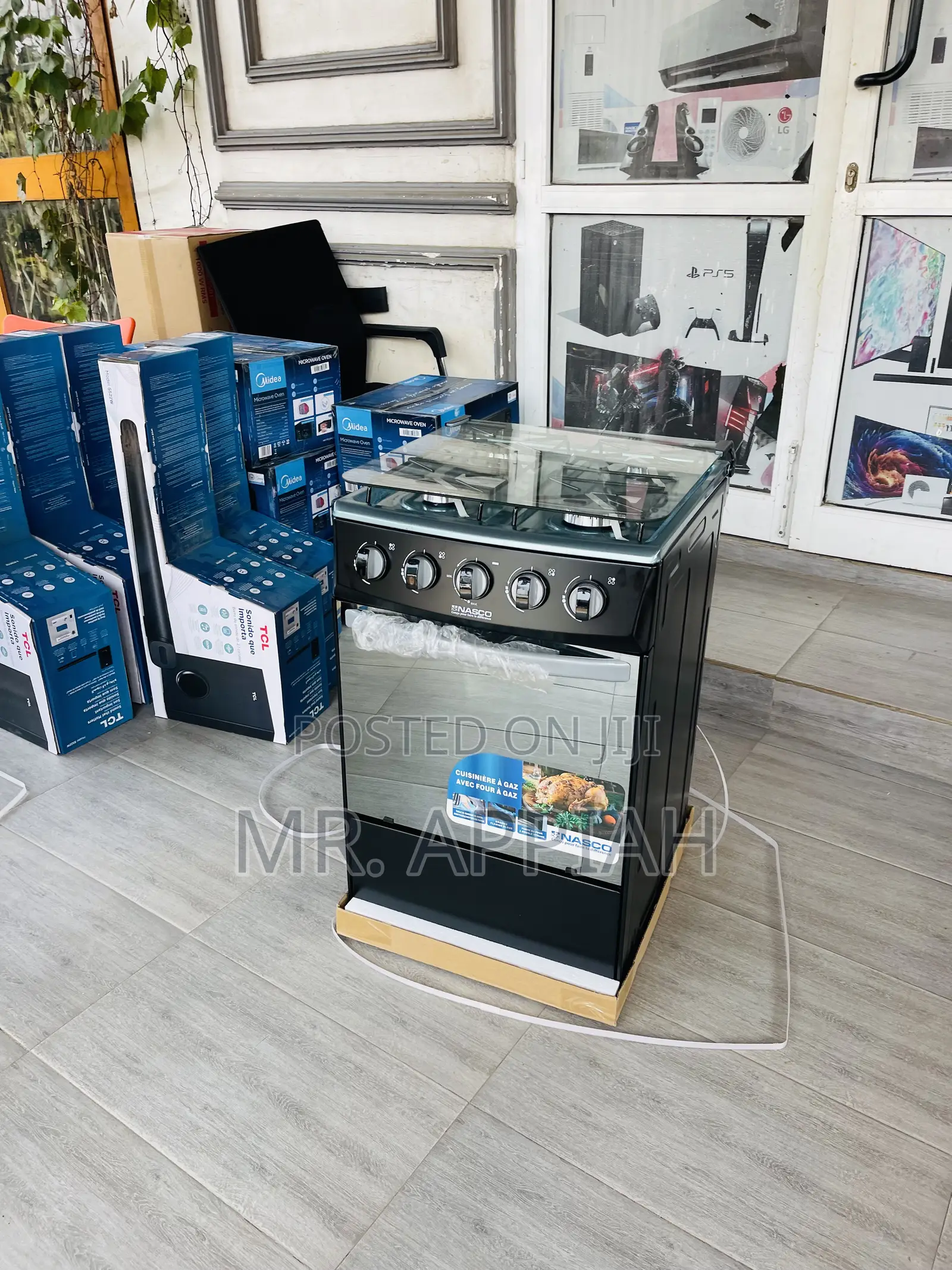 Purchase Nasco Gas Oven 4 Burner With Grill(Black).