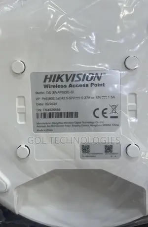 Hikvision Wireless Access Point U6 or Wifi 6 Ds-3wap622e-Si