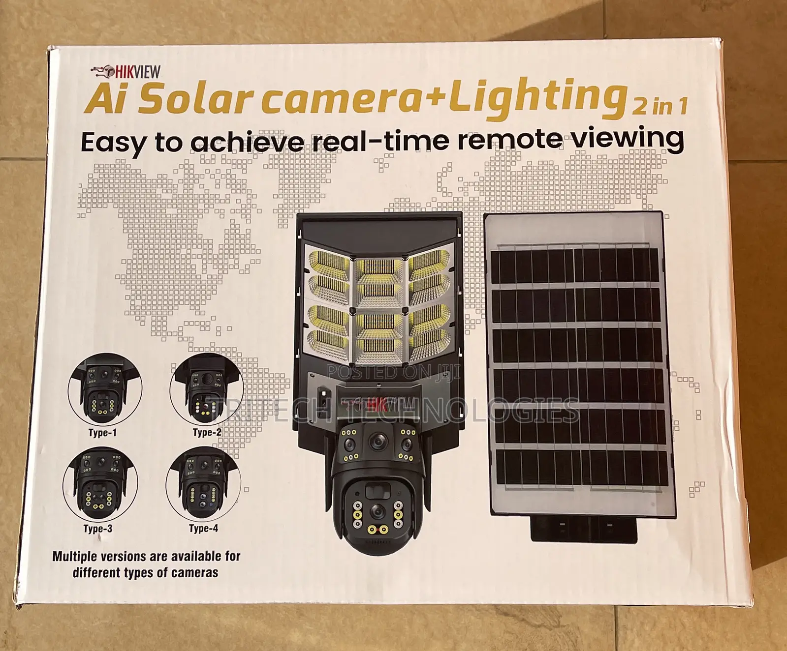Hikview 4g Solar Street Ligh Camera Dual Lens (2 in 1)