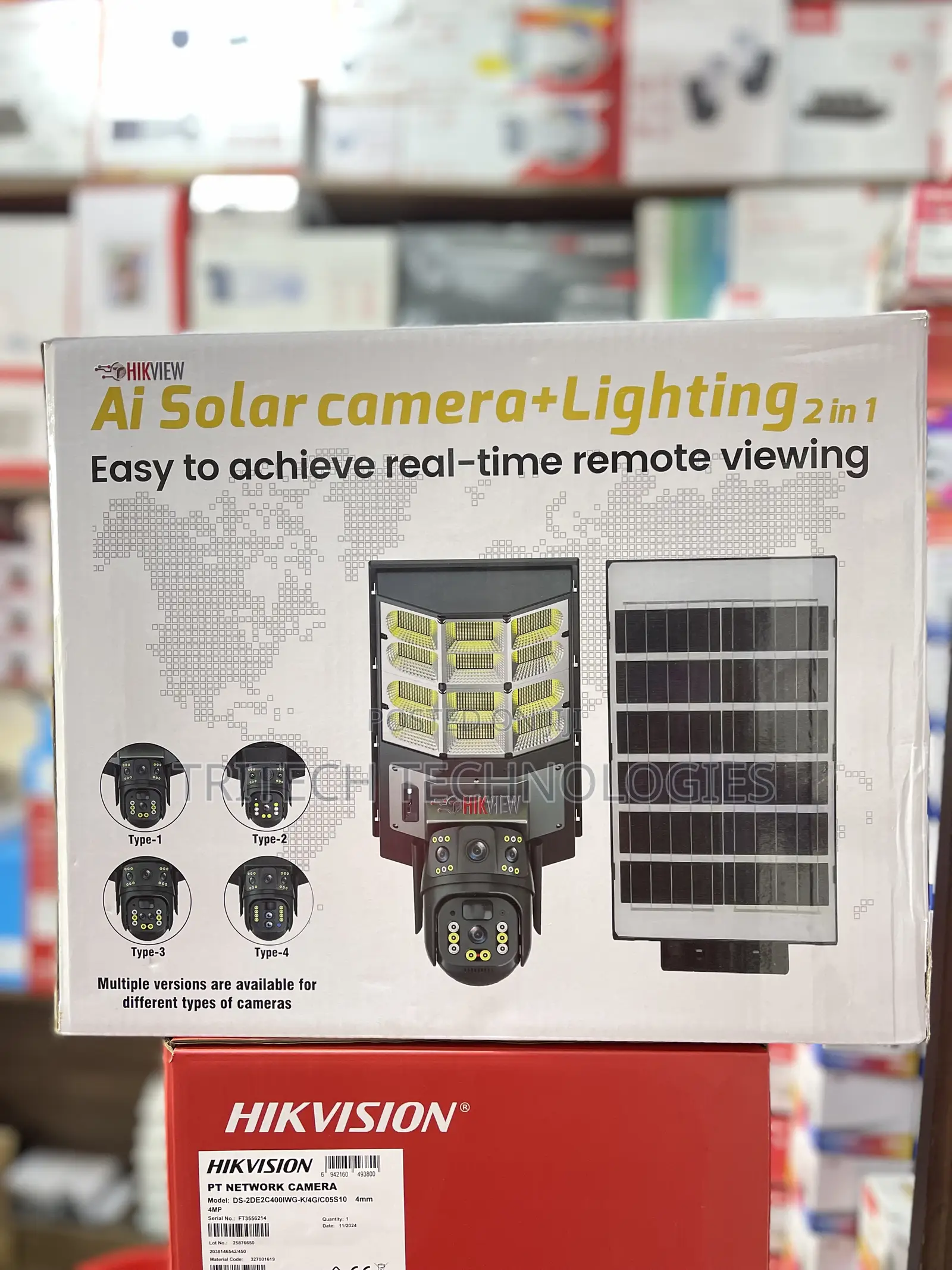 Hikview 4g Solar Street Ligh Camera Dual Lens (2 in 1)