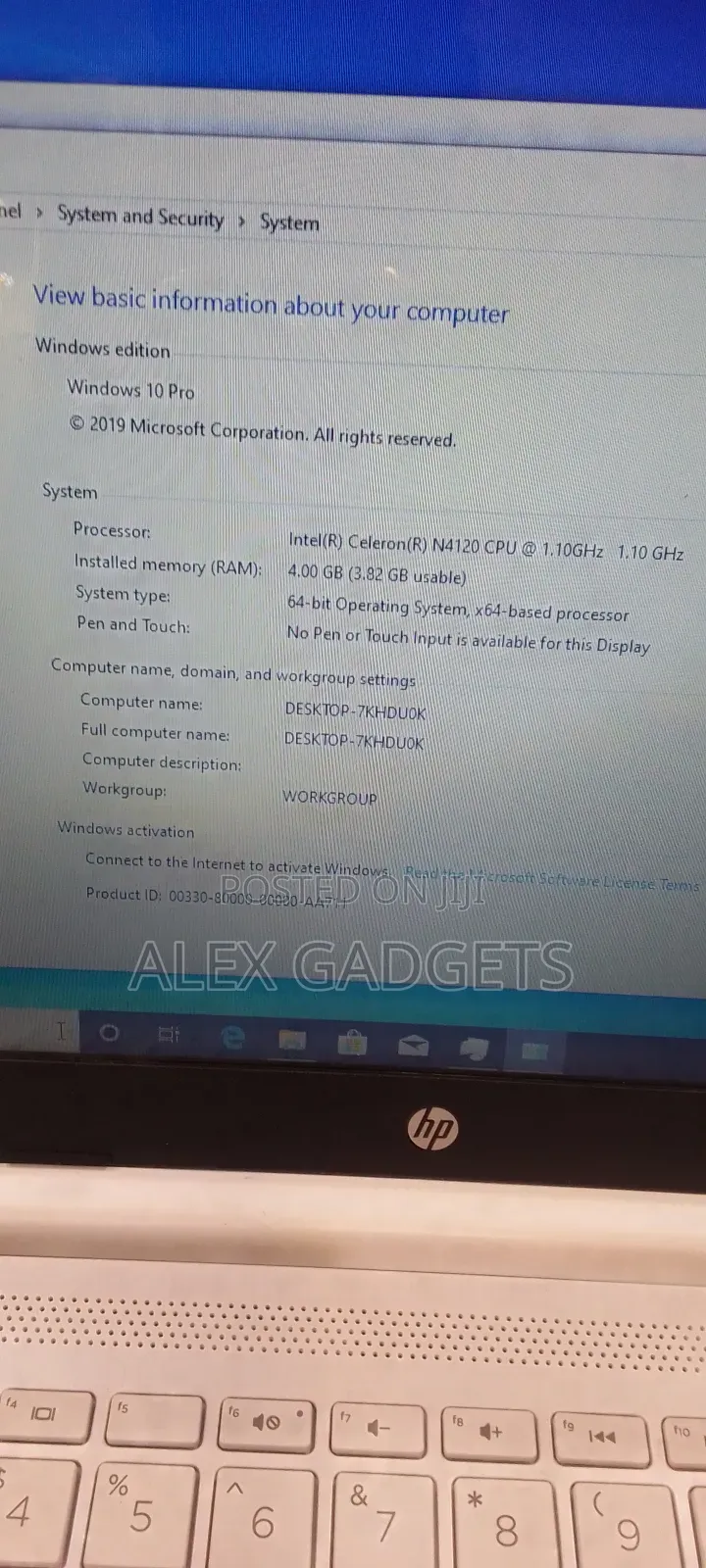 Laptop HP 4GB Intel Celeron HDD 60GB