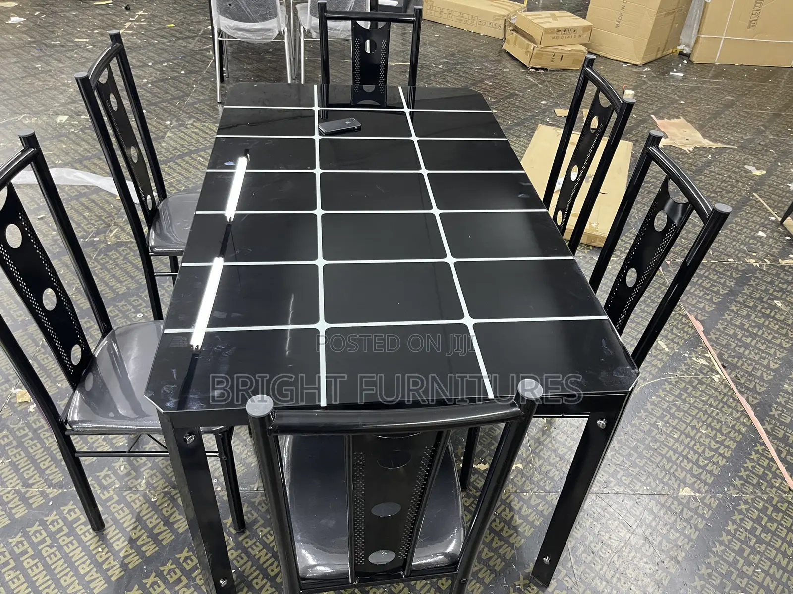 Glass Dining Table With Six Chairs