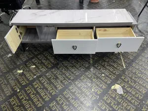 Modern Luxury Adjustable Glass Top Tv Stand With Drawers