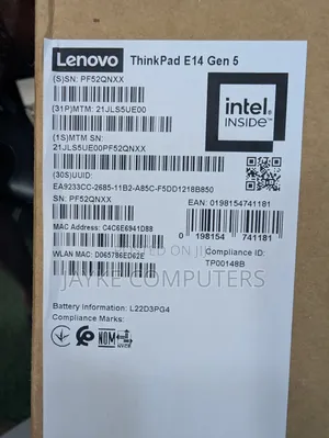 New Laptop Lenovo ThinkPad E14 Gen 5 8GB Intel Core i5 SSD 512GB