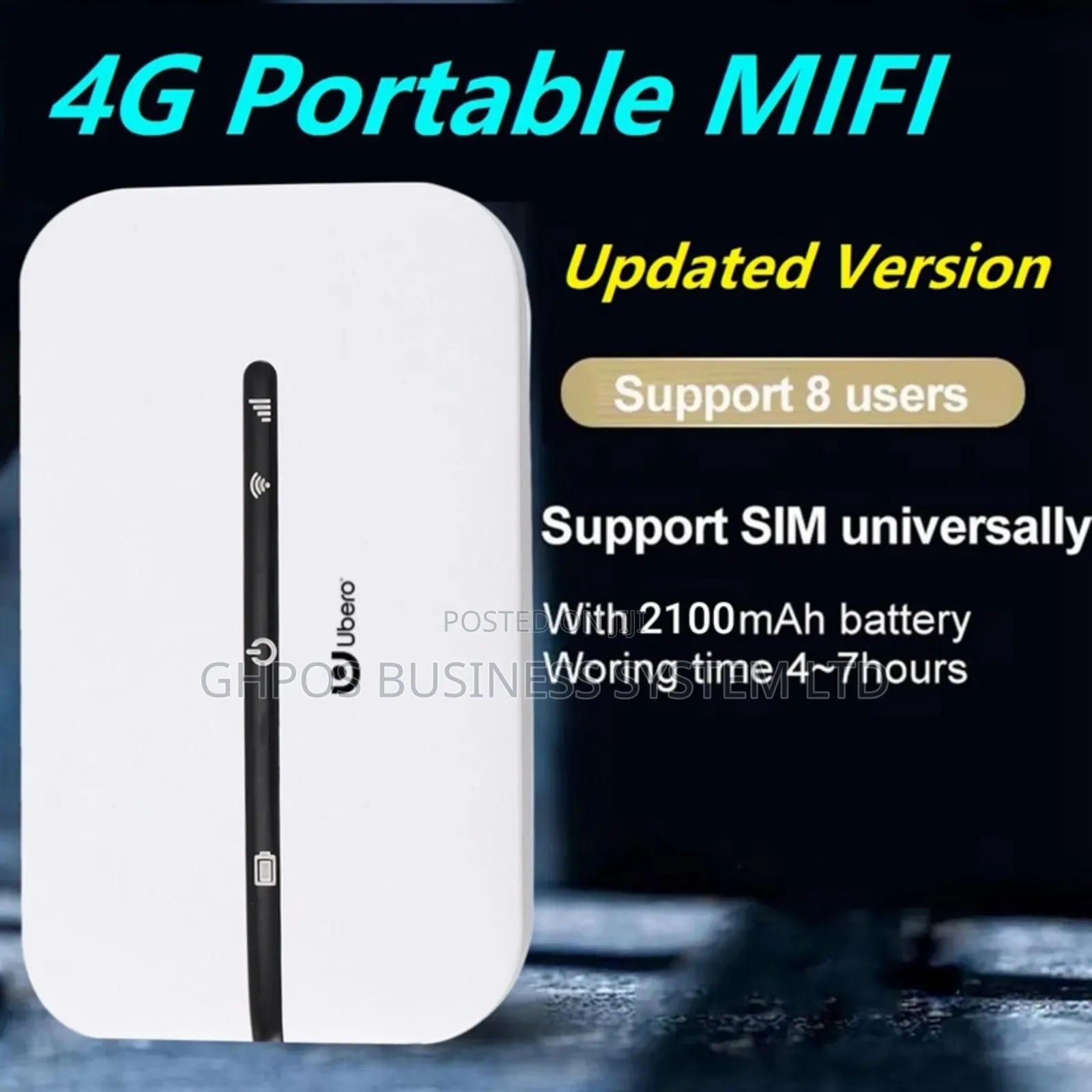 Ubero Universal 4g Mifi Router Support All Network
