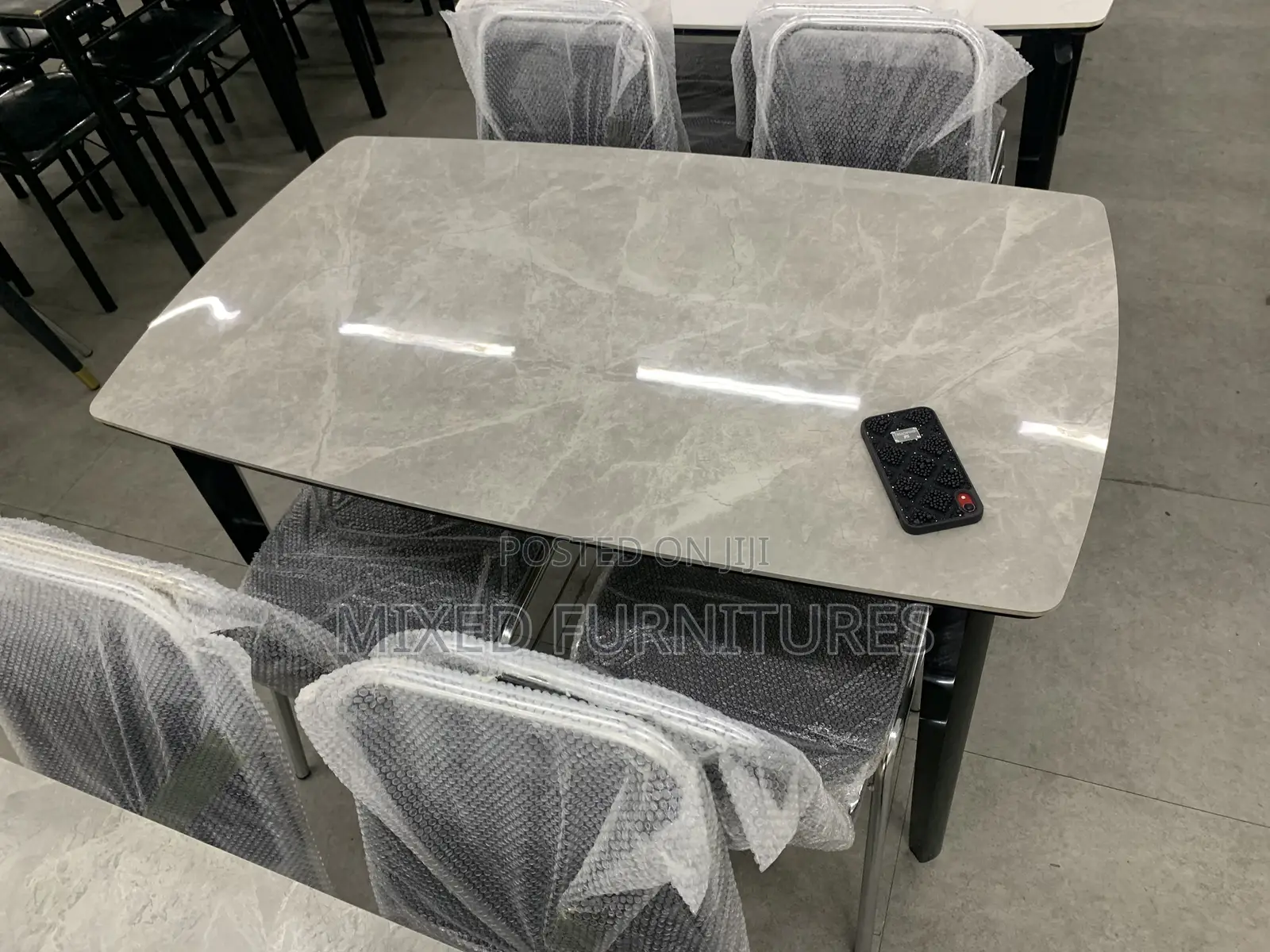Marble Dining Table With Chairs (Strong and Firm)