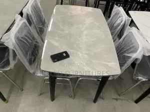 Marble Dining Table With Chairs (Strong and Firm)