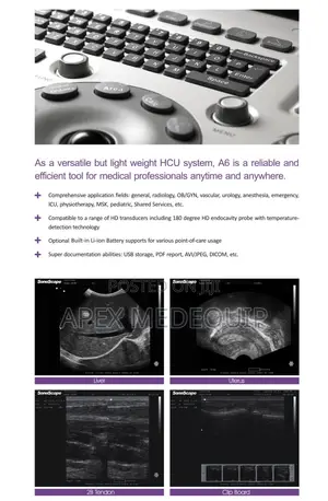 Sonoscape A6 Portable Ultrasound Machine + 2 Probes