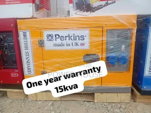 Yellow Perkins Diesel Generator 15.0kva 13000watts Silent
