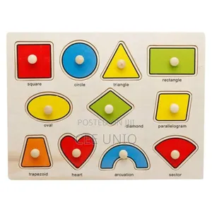 Wooden Shapes Puzzle Board for Toddlers