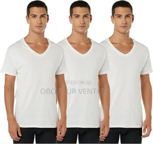 Gildan Adult Men's Short
Sleeve v-Neck White Tees 024 307 6