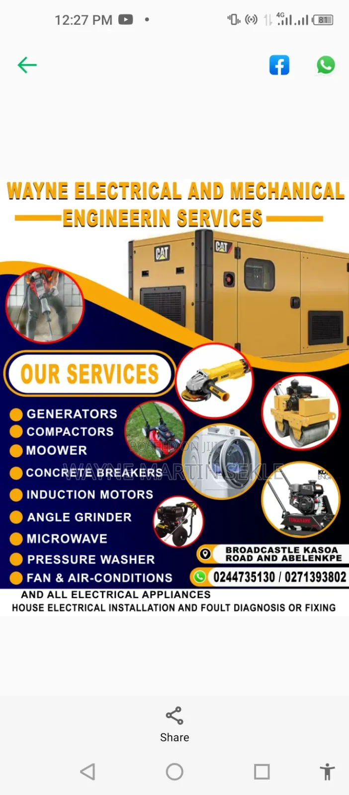 Wayne Electrical and Mechanical Engineering Services