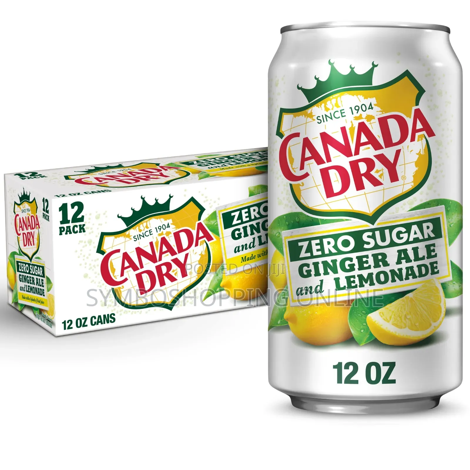 Canada Dry Zero Sugar Ginger Ale and Lemonade 12 Pack Cans