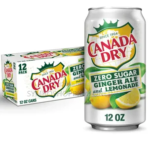 Canada Dry Zero Sugar Ginger Ale and Lemonade 12 Pack Cans