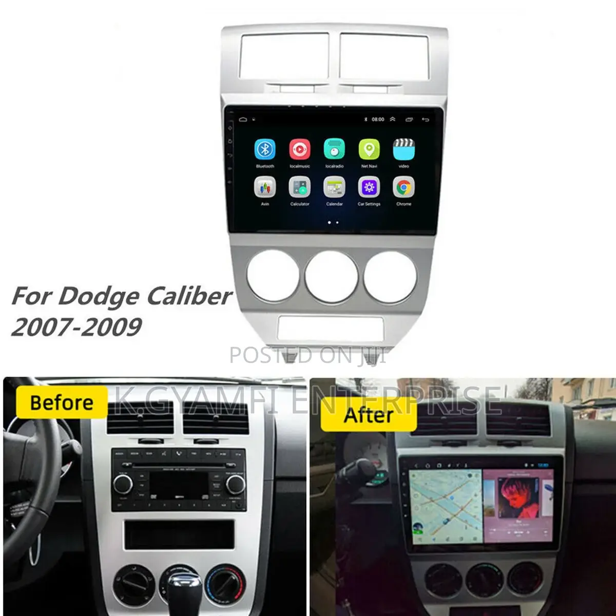 Quality Android Tape for Dodge Caliber 2007 to 2010