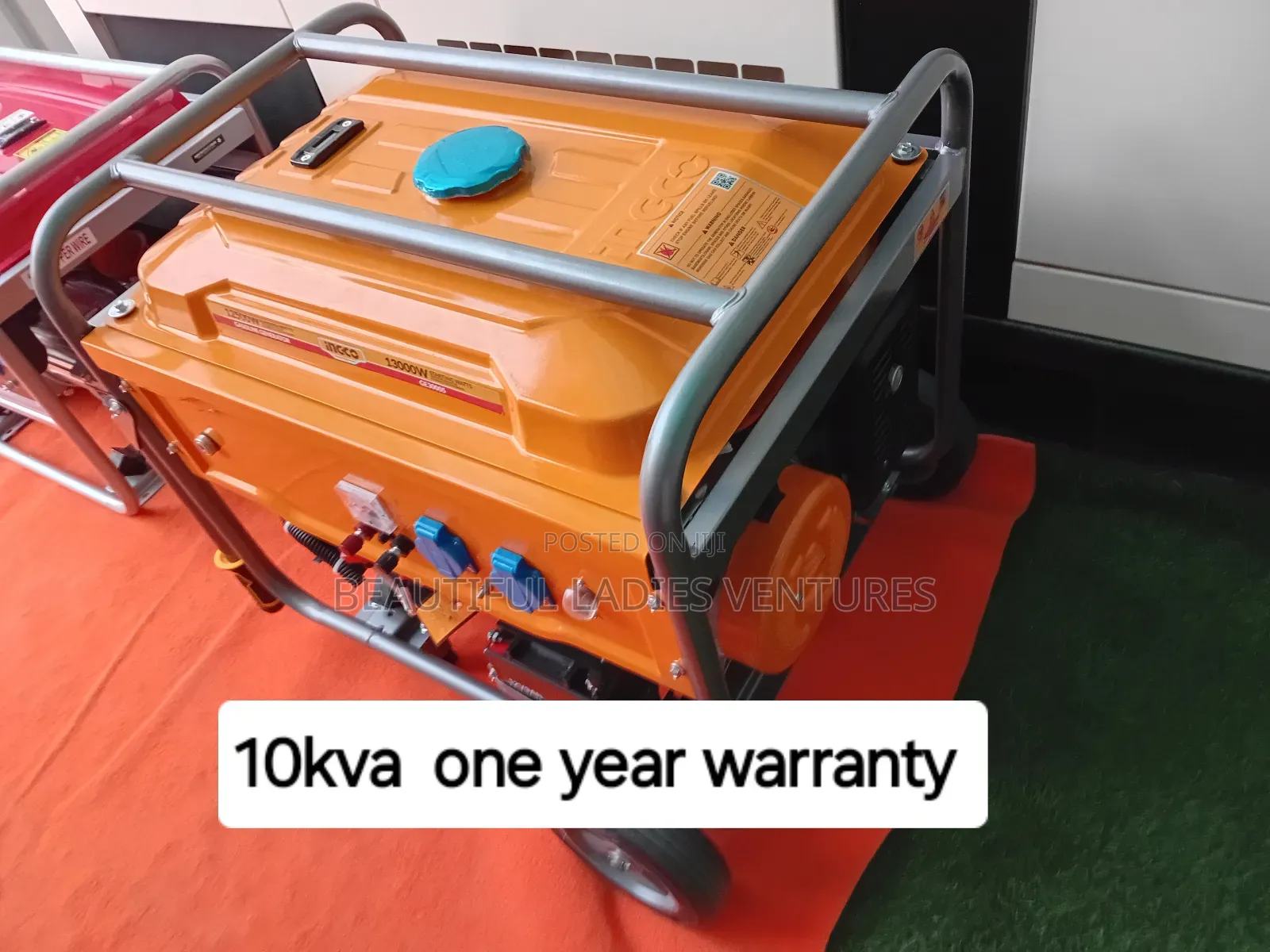 Yellow Ingco Petrol Generator 13000watt 10kva
