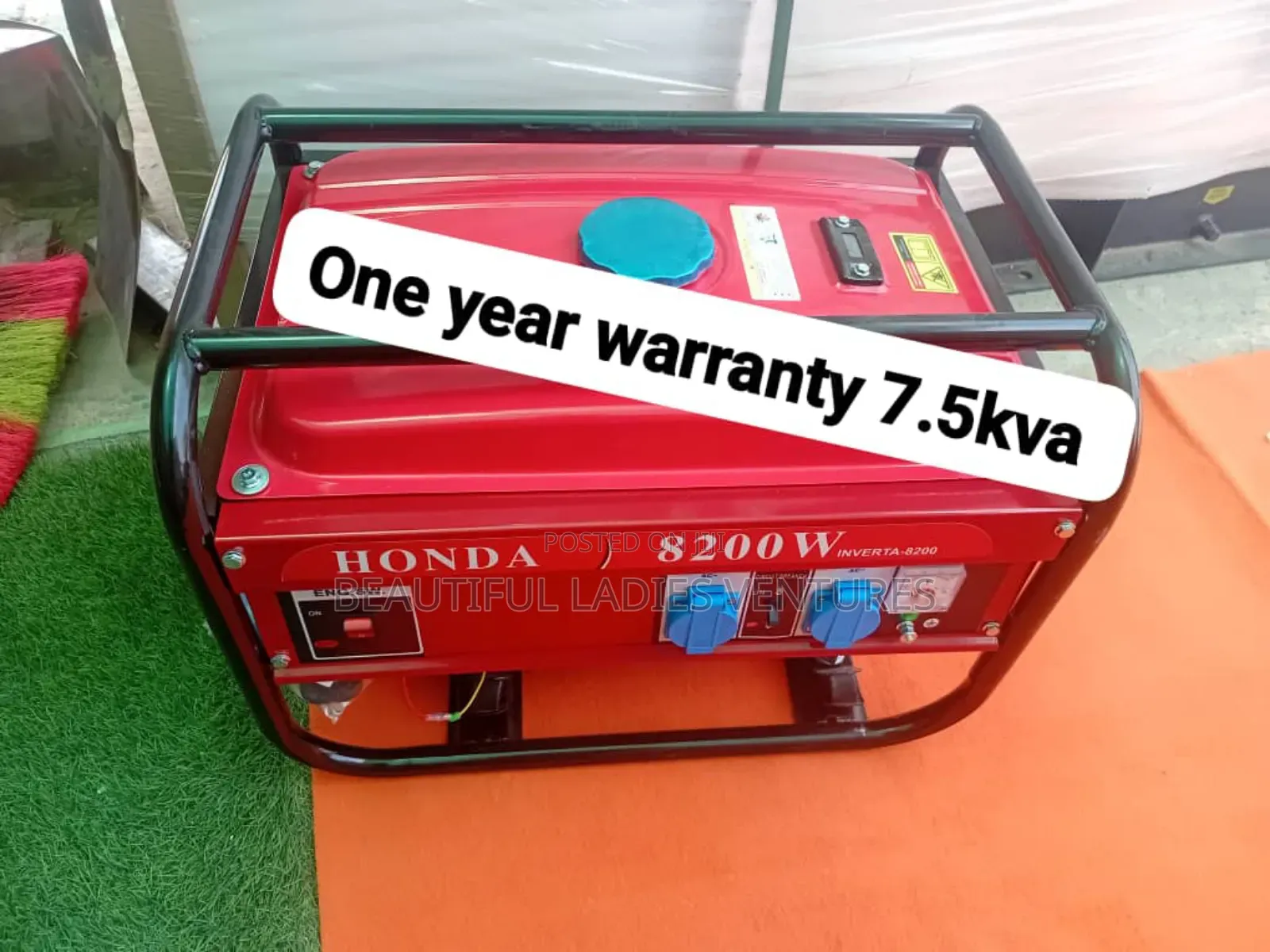 Red Honda Generator Petrol 8200watt