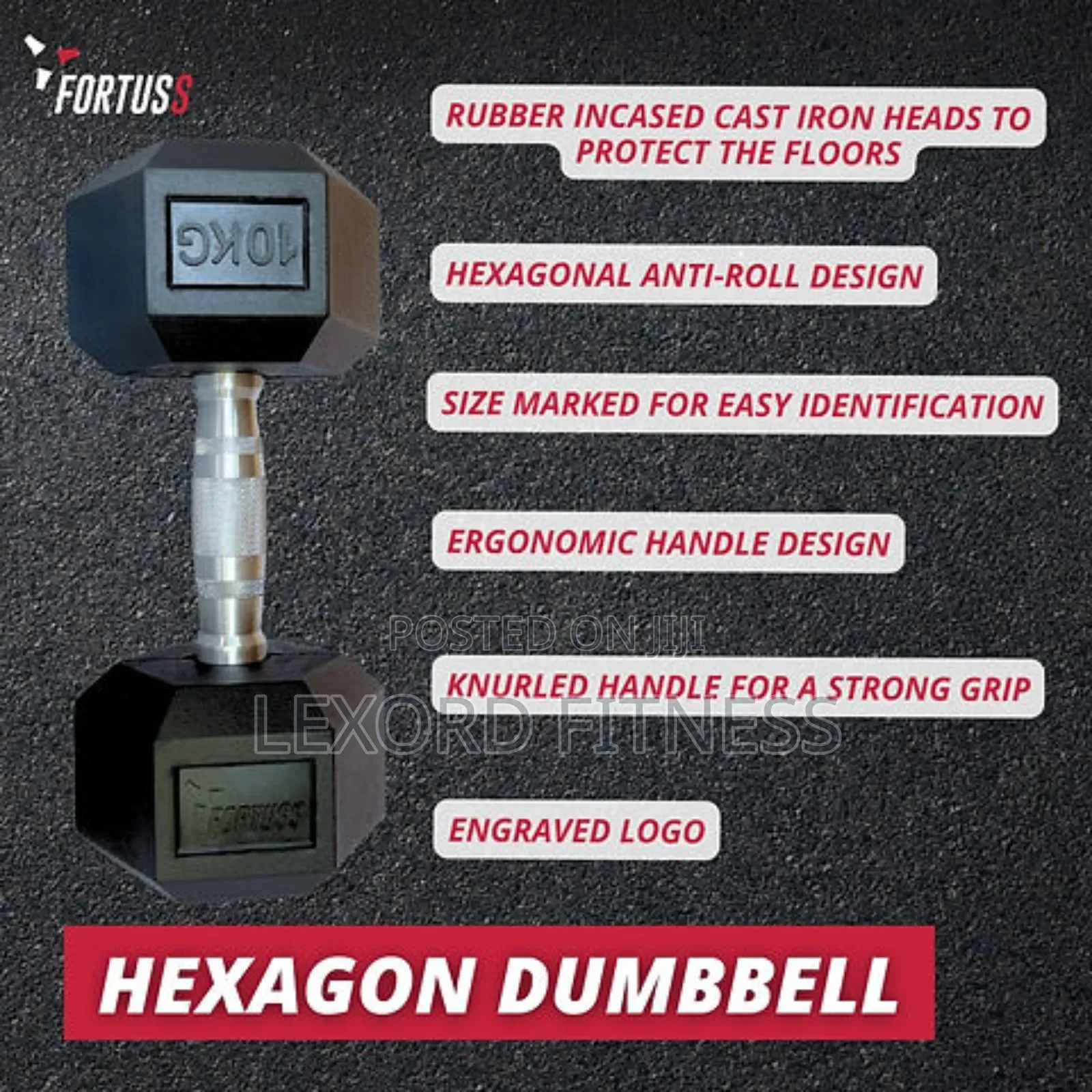 Hexagon Dumbbell 20kg (10kg Pair)