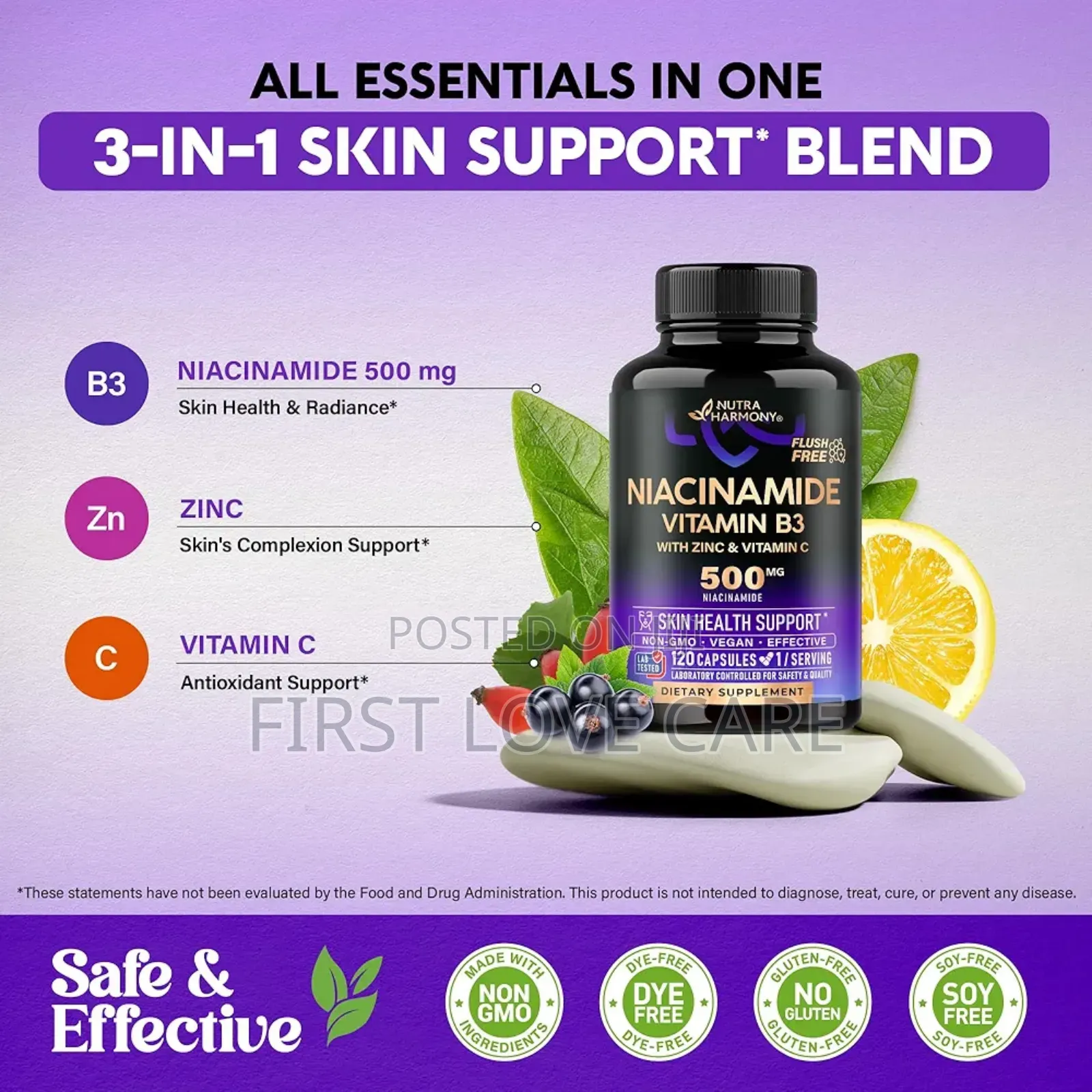 Nutra Harmony Niacinamide Vitamin B3 With Zinc Vitamin C