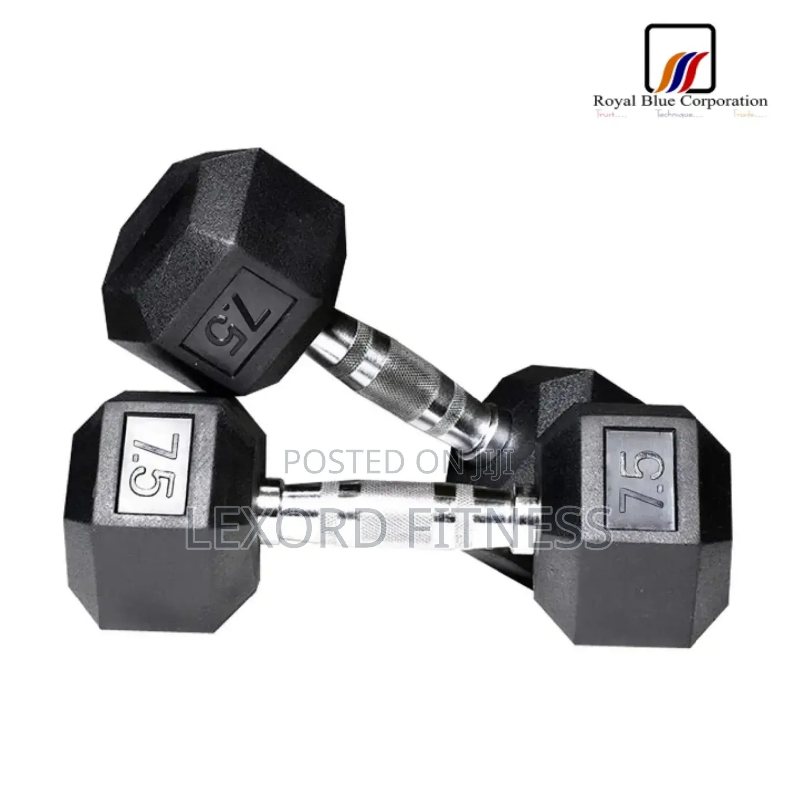 Hex Dumbbell 7.5kg Pair