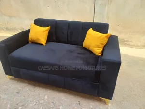 Modern Black 2 Seater Sofa