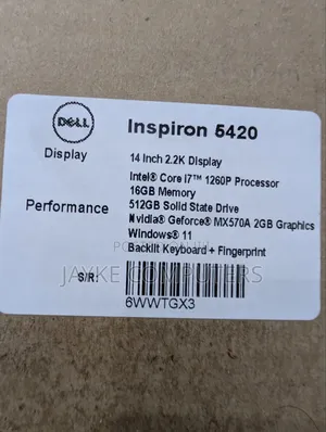 New Laptop Dell Inspiron 14 16GB Intel Core I7 SSD 512GB
