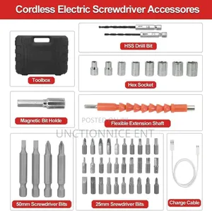Electric 47ppcs Screw Driver Set 4.8v Battery Rechargeable