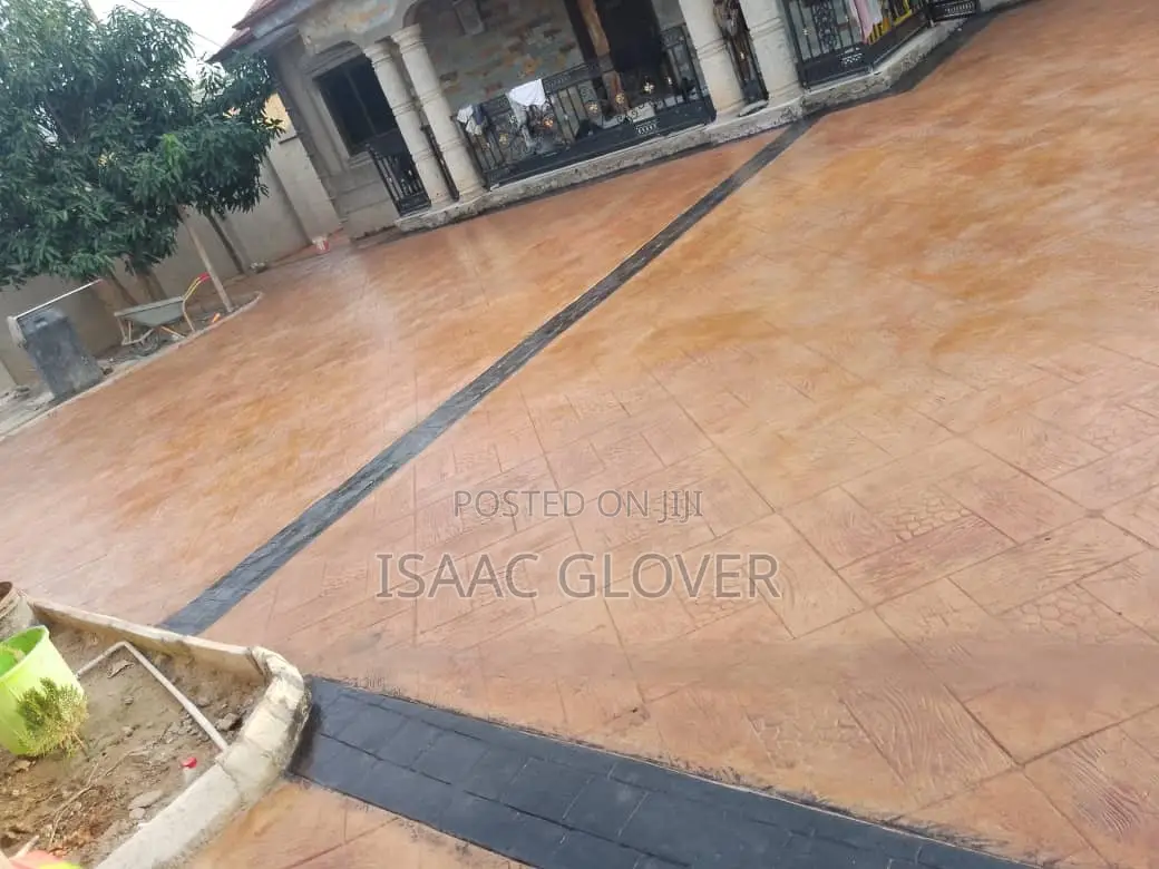 Stamped and Patterned Imprint Concrete Floor