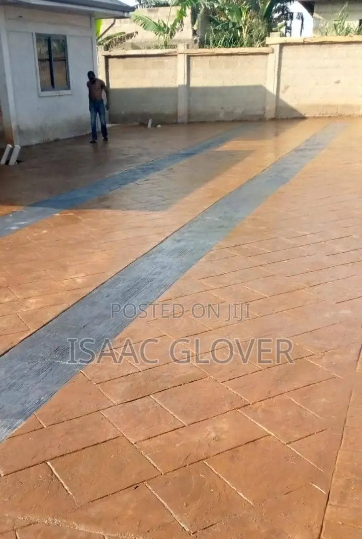 Stamped and Patterned Imprint Concrete Floor