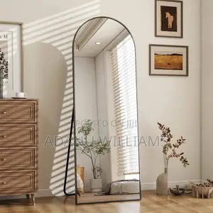 Arched Oversized Full Length Dressing Mirror With Stand
