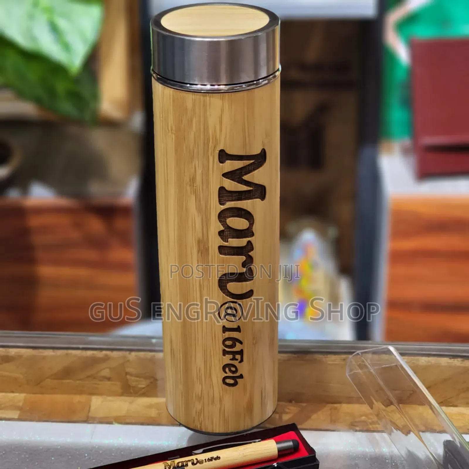Customised Wooden Flask