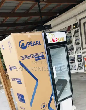 Display Original Pearl Singledoor PVC-316 Glass White Fridge
