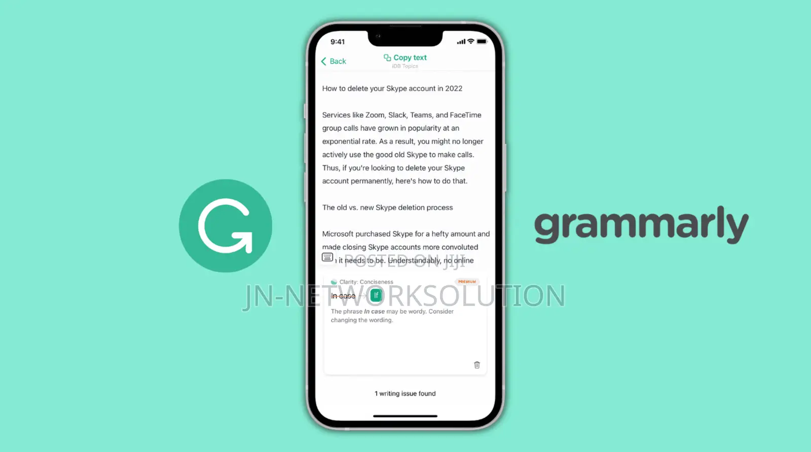 Grammarly ( 1 Year Subscription )Account Id