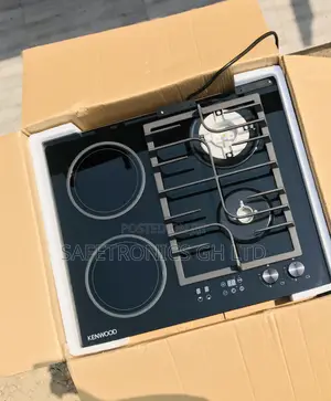 Sealed Quality Kenwood 2gas 2electric Hobs Glass Black 60cm