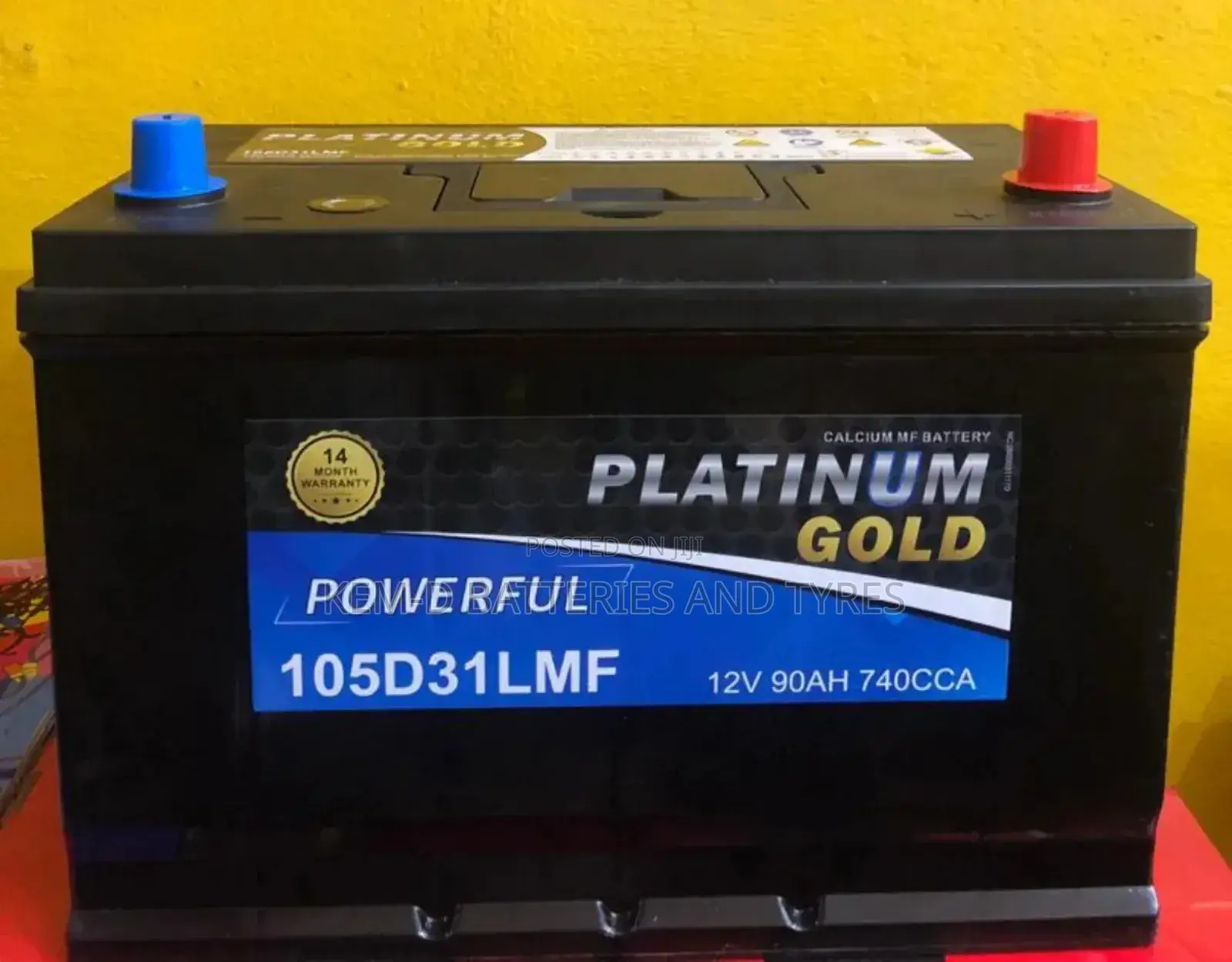 17 Plates Platinum Gold Battery + Free Delivery - 105d31l