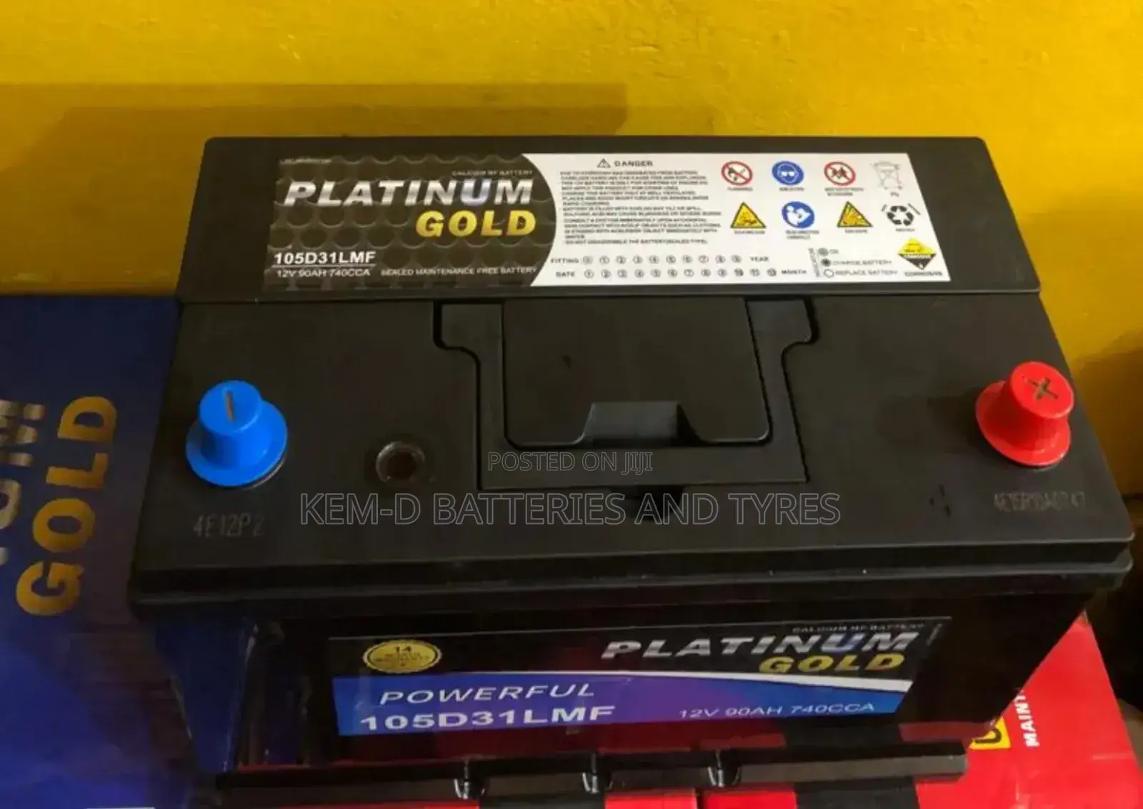 17 Plates Platinum Gold Battery + Free Delivery - 105d31l