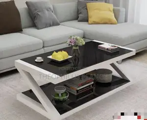 Z Shape Glass Center Table / Living Room Table
